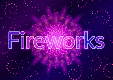 Holiday Background with Bright Lilac Firework on Black, Color Element for Web Design. Eps10, Contains Transparencies. Vectorのイラスト素材