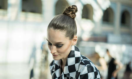 Fashion week show, portraitの写真素材