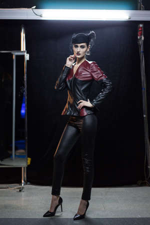 Fashion week show portraitの写真素材