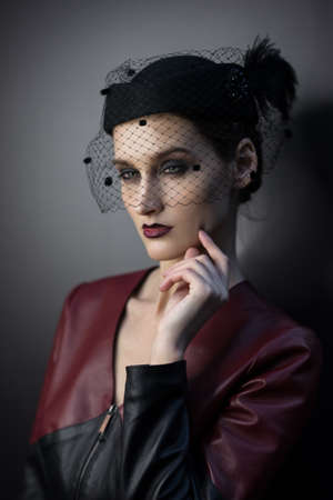 Fashion week show portraitの写真素材