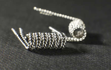 Zipper coil build for vaping rebuildable atomizerの写真素材