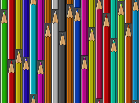 Color pencils vector illustration background hand drawn colorfulのイラスト素材