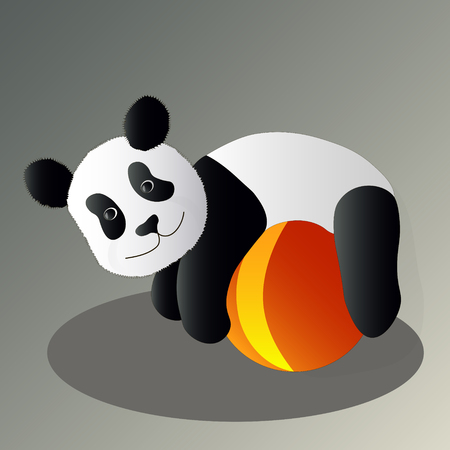 Panda drunk doodle cartoon hand drawn vector illustrationのイラスト素材