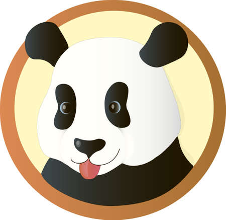 Panda drunk doodle cartoon hand drawn vector illustrationのイラスト素材