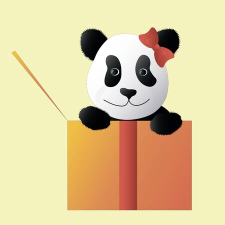 Panda drunk doodle cartoon hand drawn vector illustrationのイラスト素材
