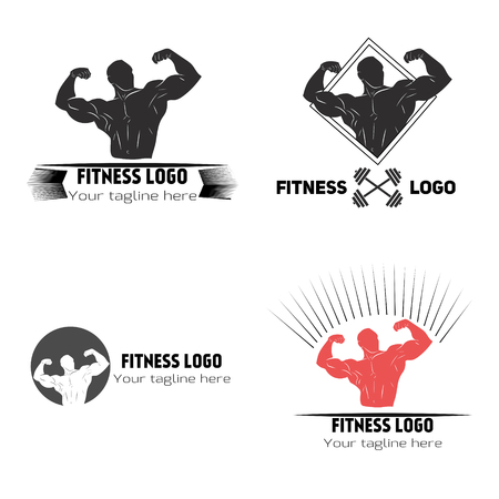 Fitness  vector illustration hand drawn black red white colorsのイラスト素材