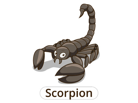 Scorpion african savannah cartoon colorful vector illustration for childrenのイラスト素材