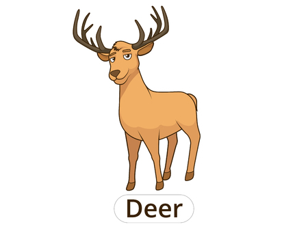 Forest animal deer cartoon for children vector illustrationのイラスト素材