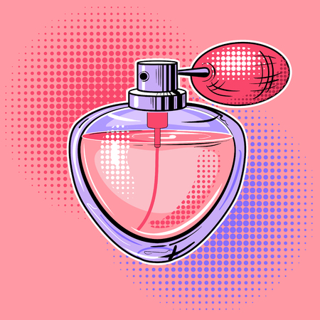 Woman perfume pop art vector illustrationのイラスト素材