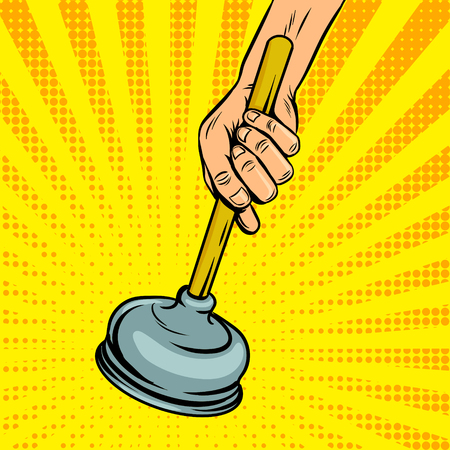 Plunger pop art style vector illustrationのイラスト素材
