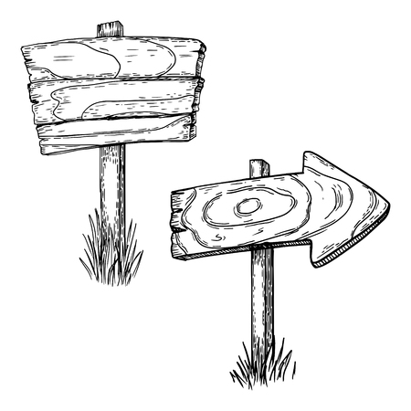 Pointers wooden engraving vector illustration. Scratch board style imitation. Hand drawn image.のイラスト素材