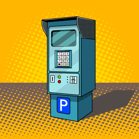 Parking meter pop art style vector illustration. Comic book style imitationのイラスト素材