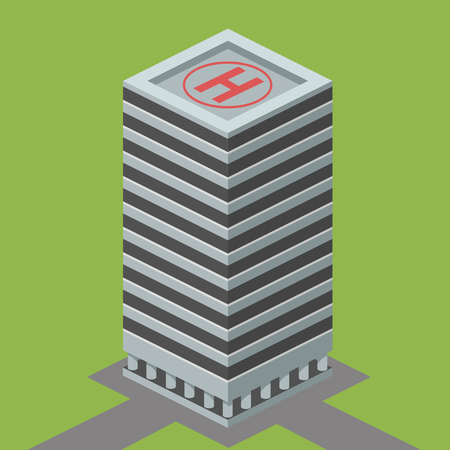 Skyscraper building isometric vector illustrationのイラスト素材