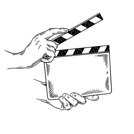 Clapperboard vector illustration.のイラスト素材