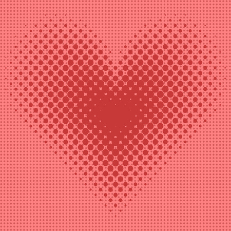 Heart halftone background vector illustration.のイラスト素材