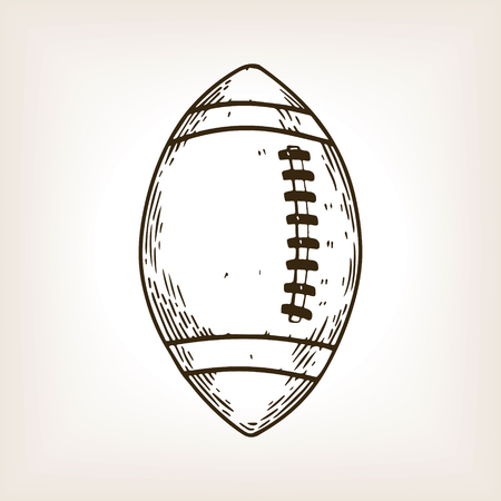 American football equipment engraving vector.のイラスト素材