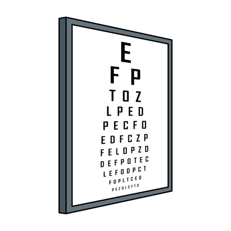 Test vision table pop art vector illustration design.のイラスト素材