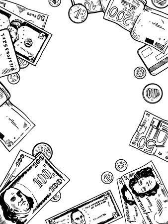 Money engraving vector illustrationのイラスト素材