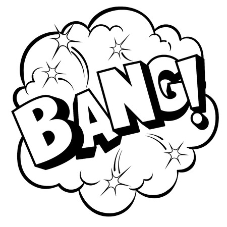 Bang word comic book coloring vector illustrationのイラスト素材
