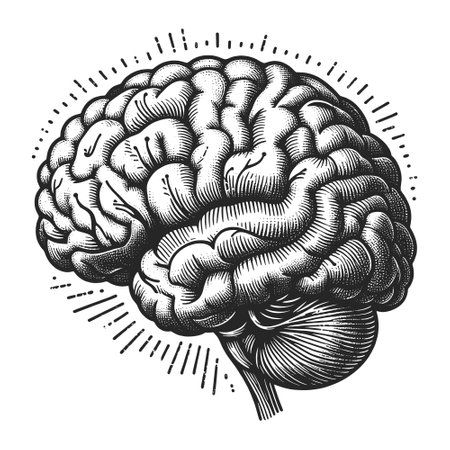 Abstract Human Brain vector illustrationのイラスト素材