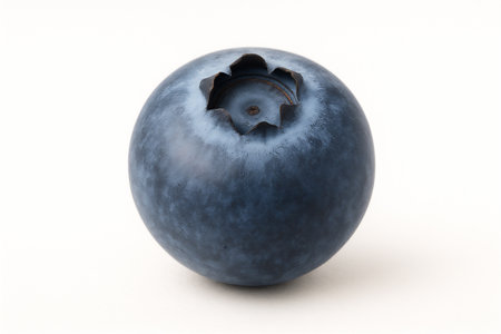 ripe blueberry with natural texture and crown, isolated on a clean white background. Generative ai raster colorful isolated illustration on white background.の素材