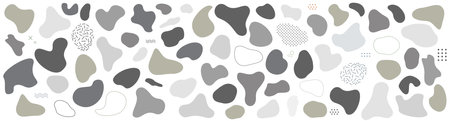 Abstract blotch shape. Liquid shape elements. Random blotches and abstract liquid shapes.