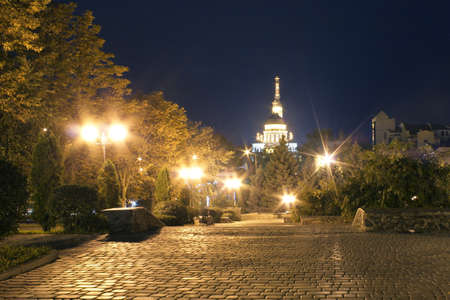 Alley to cathedralの写真素材