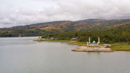 The mosque is located on lake Lanao near the city of Marawi. Mindanao, Lanao del Sur, Philippines.