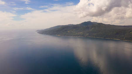Aerial view of coast Island Garden City of Samal, Davao.の写真素材