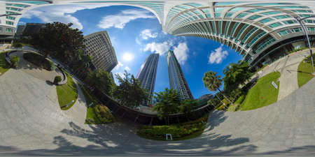 January 5 2020: A Manila: Panorama of Manila city. Skyscrapers and business centers in a big city....