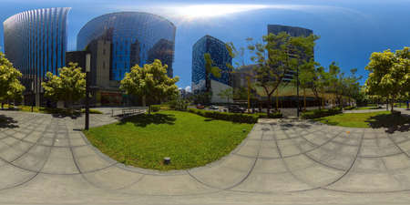 January 5 2020: A Manila: Skyscrapers and business centers in a big city Manila. Modern metropolis...