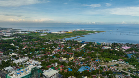 Top view of city of Bacolod It is the capital of the province of Negros Occidental. Philippines.の写真素材