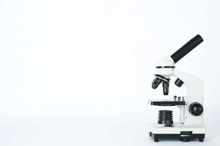 Medical microscope on white background. Close-upの写真素材