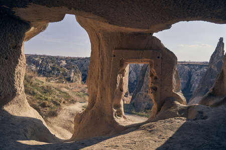 Ruined Temple. Frescoes. Byzantium. Christianity. Turkey, Cappadocia