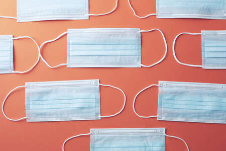 Respiratory medical masks on the background. Protective medical mask. protection concept.