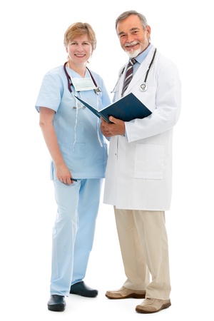 Group of medical doctors. Isolated on white backgroundの写真素材