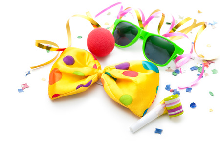 Colorful carnival background with stripes and maskの写真素材