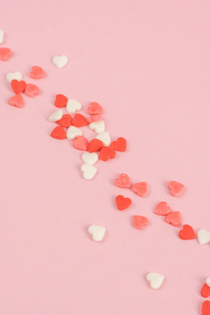 Valentine's Hearts Abstract Pink Background. Valentine's Dayの写真素材