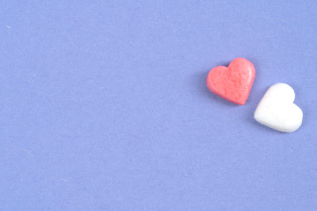 Valentine's Hearts Abstract Purple and blue background. Valentine's Dayの写真素材