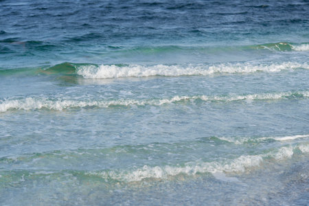 Beach with summer landscape with white sand and calm sea. Perfect beach vacation and summer vacation...