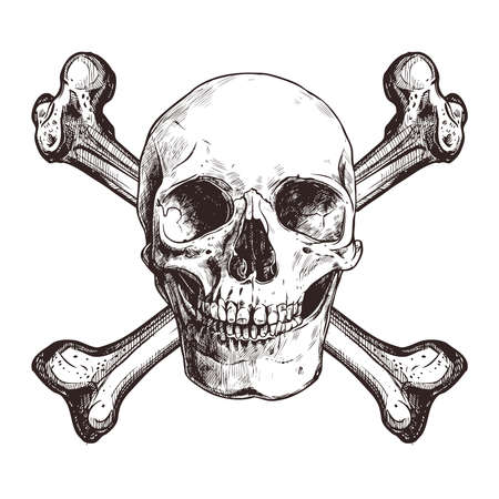 Skull With Two Cross Bonesのイラスト素材