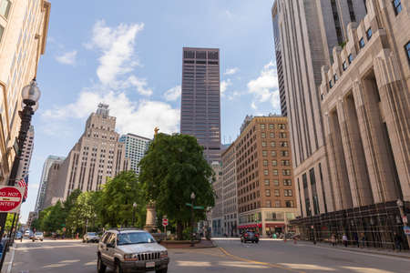 Boston, MA/U.S. Street view of Post Office Square at Boston Massachusettsのeditorial素材