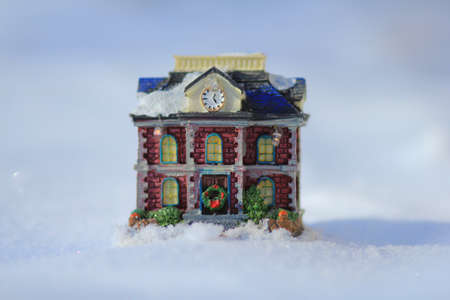 Cristmas home in snow