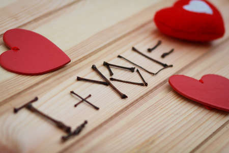 Inscription I   you = loveの写真素材