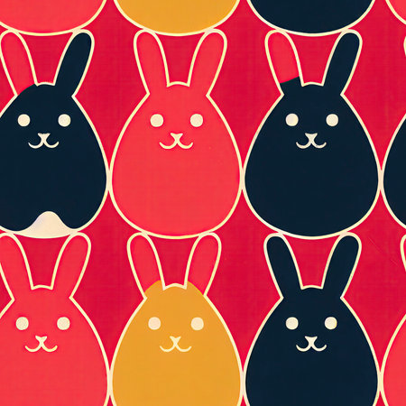 Set of Easter Bunny Graphic - Generative AIの素材