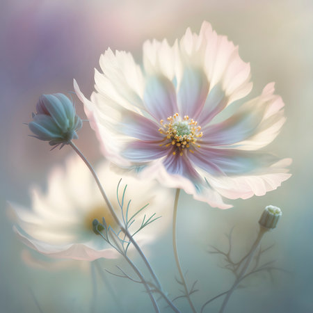 Flower as Abstract Soft Background in Pastel Colors - Generative AIの素材
