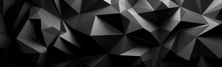 Dark and Foreboding Geometric Polygonal Background for Posters and Web. Generative AIの素材