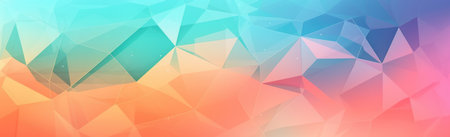 Gradient Geometric Polygonal Wallpaper for Modern Interiors. Generative AIの素材