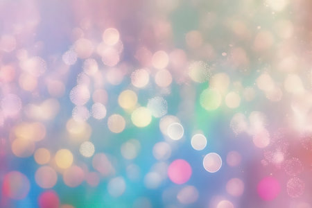 Sweet Glitter Bokeh Background for Invitations and Scrapbooking. Generative AIの素材