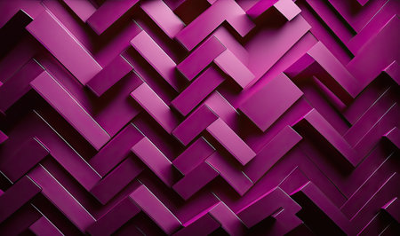 Magenta Herringbone Mosaic Wall Tiles. Perfect for Interior Design. Generative AIの素材